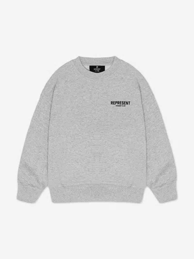 Represent Kids Mini Owners Club Sweatshirt In Gray