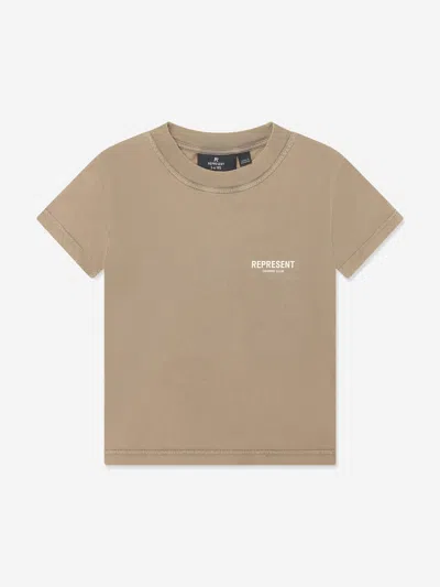 Represent Kids Mini Owners Club T-shirt In Brown
