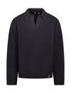 Represent Knitted Polo. In Jet Black