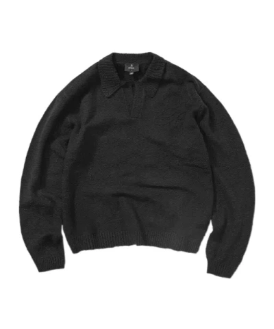 Represent Knitted Polo Shirt In Black
