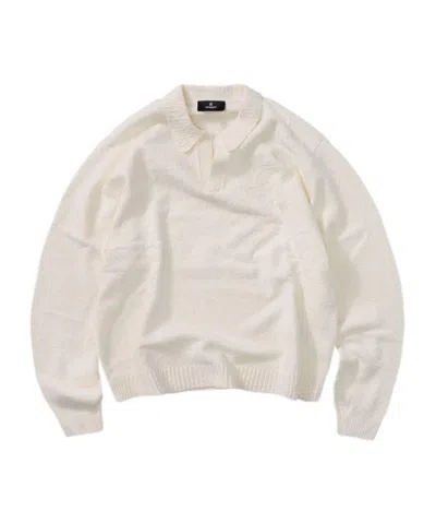 Represent Knitted Polo Shirt In White