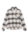 Represent All-over-initial Flannel Shirt In White