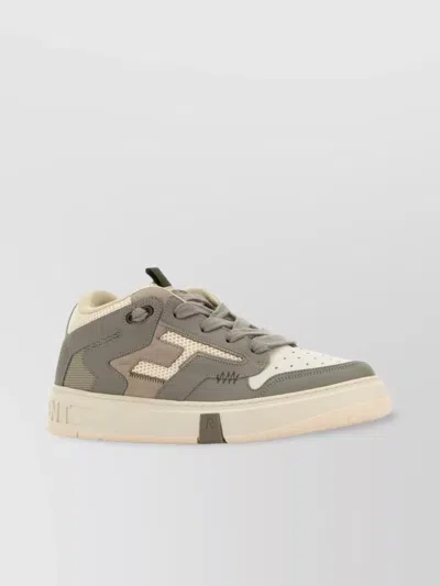 REPRESENT LEATHER AND MESH REPTOR 2 SNEAKERS