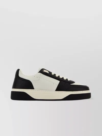 REPRESENT LEATHER AND SUEDE INITIAL SNEAKERS