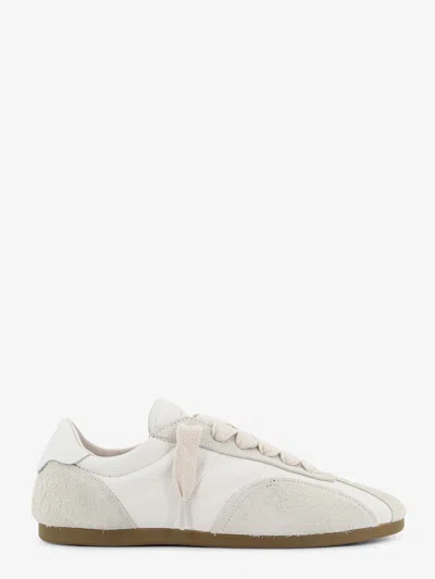 Represent Leather And Suede Sneakers With Engraved Logo On The Tongue In White