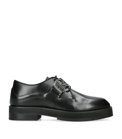Represent Mens Black Buckle-embellished Leather Derby Shoes