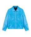 Represent Leather Jacket In Blue