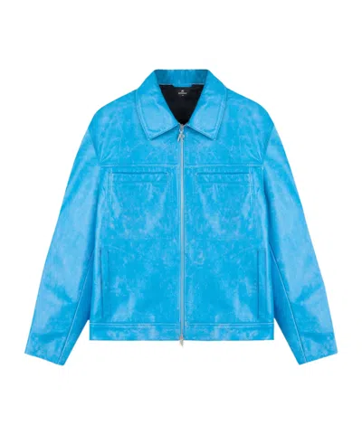 Represent Leather Jacket In Blue