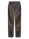 Represent Leather Trousers In Brown