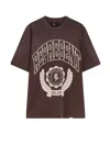 Represent Legacy Crest Cotton T-shirt With Distressed Effect In Brown