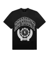 Represent Legacy Crest Cotton T-shirt With Distressed Effect In Black