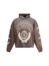 Represent Cotton Legacy Crest Hoodie In Brown