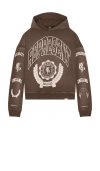 Represent Cotton Legacy Crest Hoodie In Brown