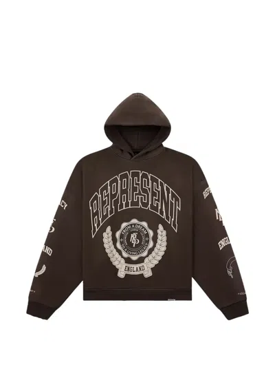 Represent Legacy Crest Hoodie In Brown