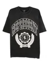 Represent Legacy Crest Cotton T-shirt With Distressed Effect In Black
