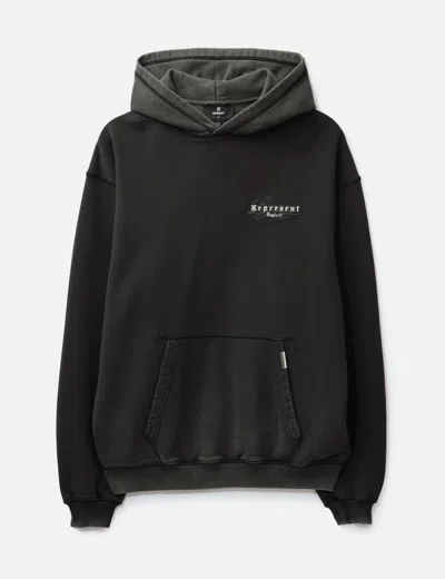 Represent Legacy Overprint Hoodie In Black