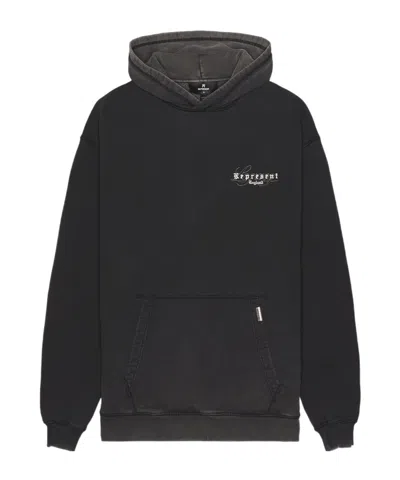 Represent Legacy Overprinted Hoodie In Black