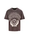 Represent Legacy Crest Cotton T-shirt With Distressed Effect In Brown