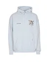 Represent Light Blue Cotton Hoodie With Cherubs Graphic In Blue