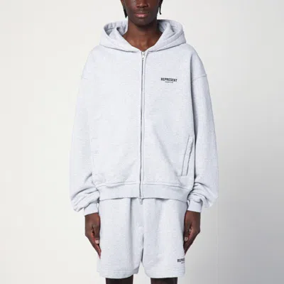 REPRESENT REPRESENT  LIGHT GREY OVERSIZED ZIP SWEATSHIRT