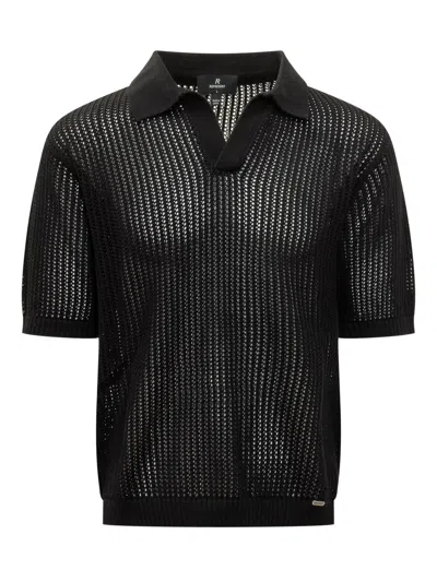 Represent Lightweight Polo In Breathable Fabric In Black