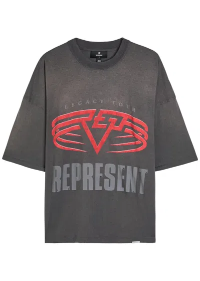 Represent Living Legacy Logo Cotton T-shirt In Gray
