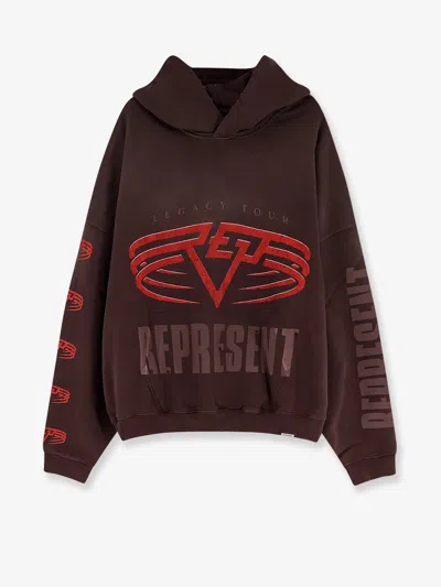 REPRESENT LIVING LEGACY REVERSIBLE COTTON HOODED SWEATSHIRT