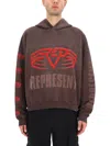 Represent Reversible Living Legacy Tour Sweatshirt In Black In Brown