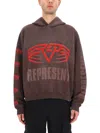 Represent Reversible Living Legacy Tour Sweatshirt In Black In Brown