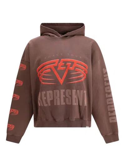 Represent Reversible Living Legacy Tour Sweatshirt In Black In Brown