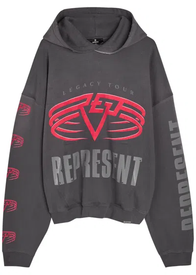 Represent Living Legacy Tour Printed Cotton Sweatshirt In Gray