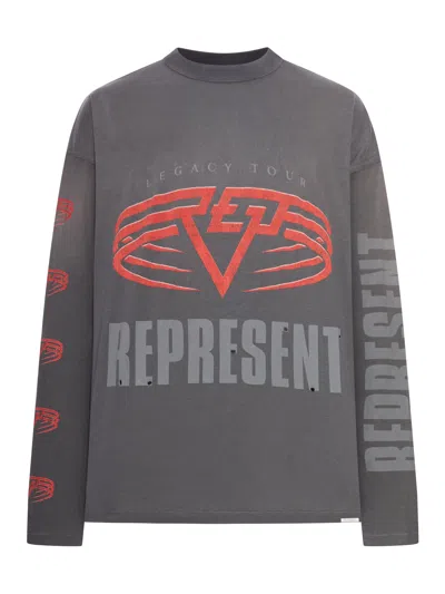 Represent Living Legacy Tour Reversible Long-sleeve T-shirt In Gray