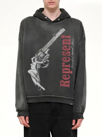 Represent Loaded With Love Hoodie In Gray