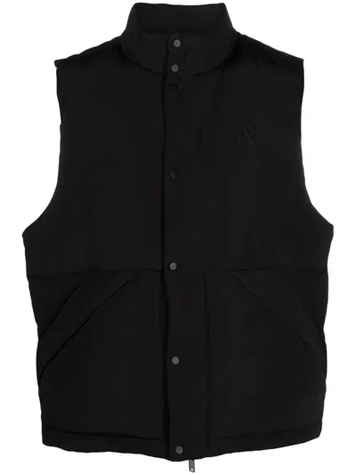 REPRESENT LOGO-APPLIQUÉ QUILTED GILET