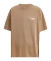 Represent Crew Neck Logo Detail Short Sleeve T-shirt In Nude