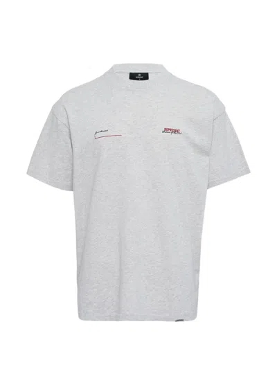 Represent Logo-detail Crew-neck T-shirt In Gray