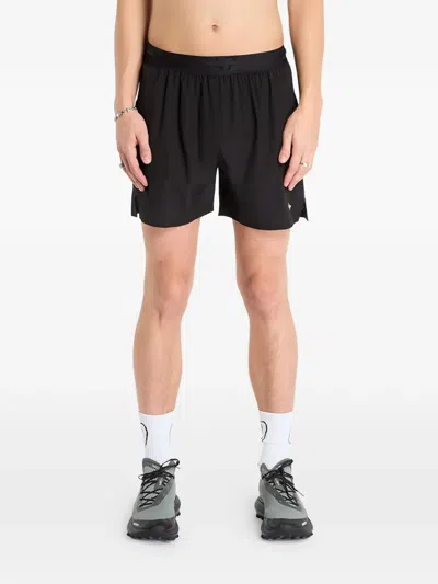 Represent Logo-detail Track Shorts In Black