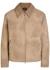 Represent Logo-embossed Faux Shearling Jacket In Brown