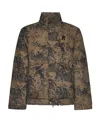 Represent Logo-embroidered Camouflage Puffer Jacket In Brown