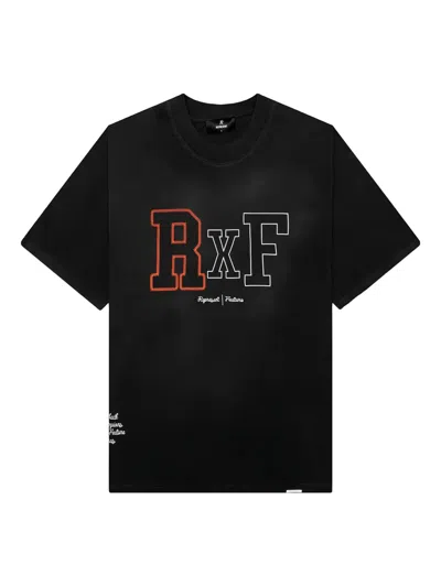 Represent Logo-embroidered T-shirt In Black