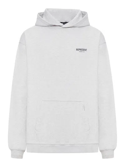 Represent Logo Hoodie In Gray