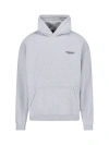 Represent Pullover Hoodie With Snap Button Closure In Gray