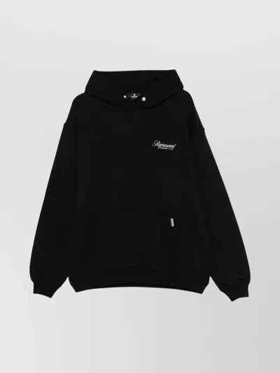 Represent Logo Hoodie With Drop Shoulder And Front Pocket In Black
