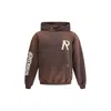 Represent Mens Cedar Initial Oversized Cotton-jersey Hoody Xl In Brown