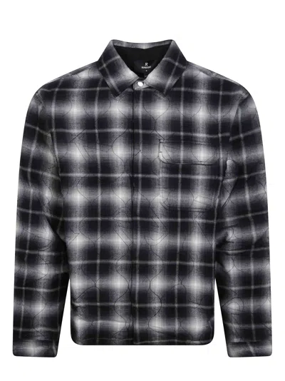 Represent Logo Mini Quilted Shirt For Men In Black