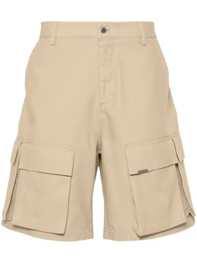 Represent Logo-plaque Cargo Shorts In Neutrals