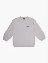 Represent Logo-print Cotton-jersey Sweatshirt 1 - 4 Years In Ash Grey/black