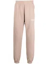 Represent Logo-print Cotton Track Pants In Braun
