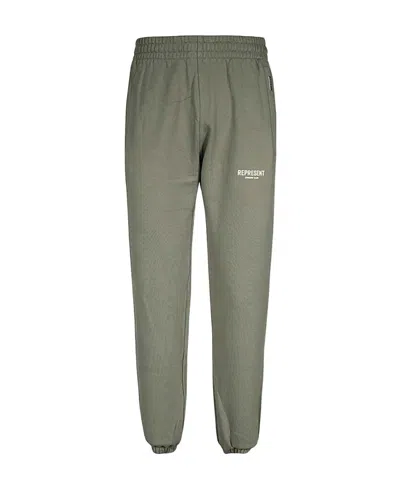 Represent Logo-print Cotton Track Pants In Gray