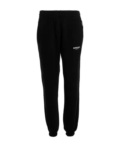 Represent Logo-print Detail Track Pants In Black